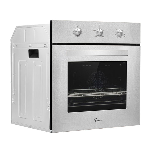 Empava 24" 2.3 Cubic Feet Silver Gas Convection Wall Oven Wayfair